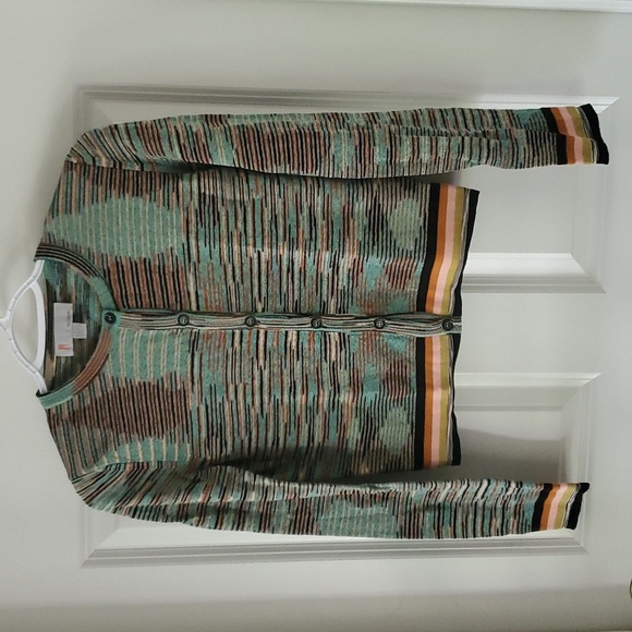 Missoni Multicolor Button Up Cardigan Sweater Size 2. - Picture 2 of 12